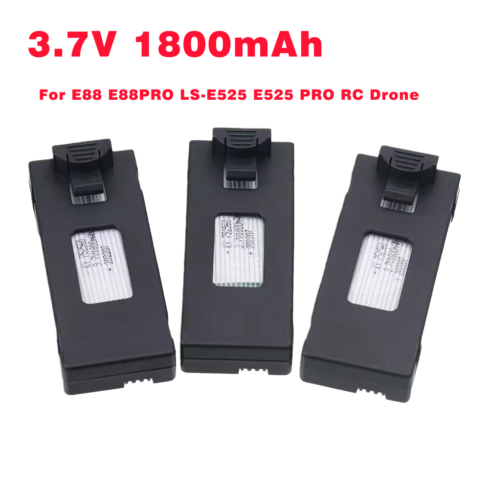 Drone Battery Li-Ion - 3,7V 1800mAh RC-Drohnen-Akku Zubehör für E88