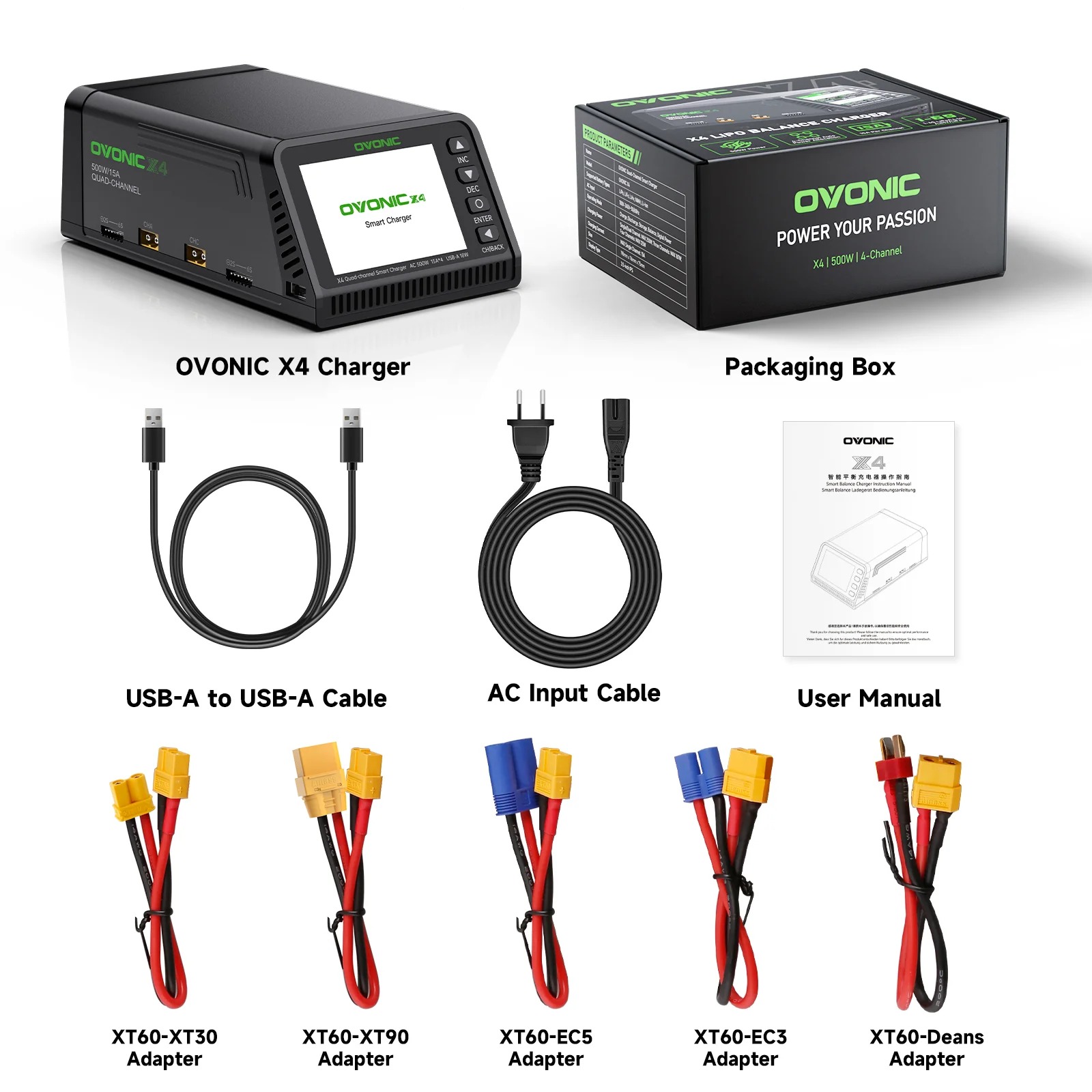 Drone Battery Smart - Ovonic X4 AC500W 4-Kanal Smart LiPo