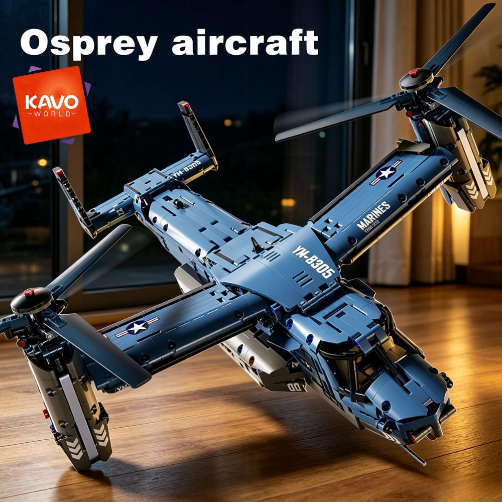 Jjrc Drone X12 - KAVOWORLD 1486-teiliges V-22 Osprey Tiltrotor Flugzeug-Bausteinset