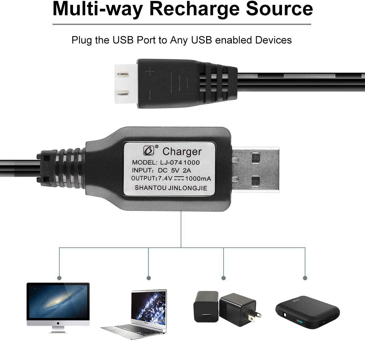 1er-Pack XH-3P Balance 7,4V 1A – Drone Battery Balance Charger Bewertung und Preis